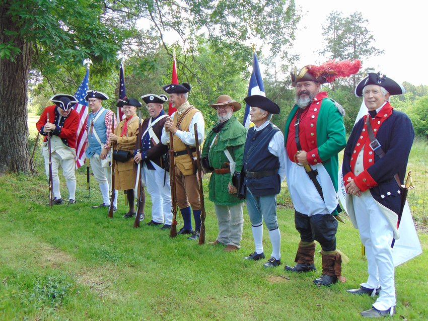 Shelby Chapter DAR honored a Revolutionary veteran on Saturday at Cedar Grove Cemetery in Chapel Hill. Presentation of Colors was given by the Sons of the American Revolution Color Guard. See more photos in Saturday&rsquo;s T-G.