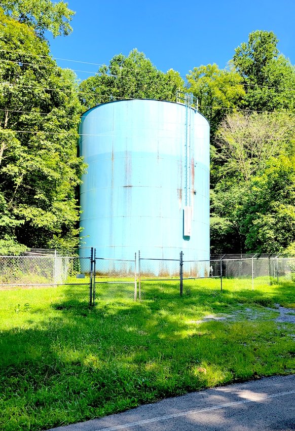 This water tank near Cascade Hollow spring is one that the Wartrace utility department hopes to repaint in the upcoming months.