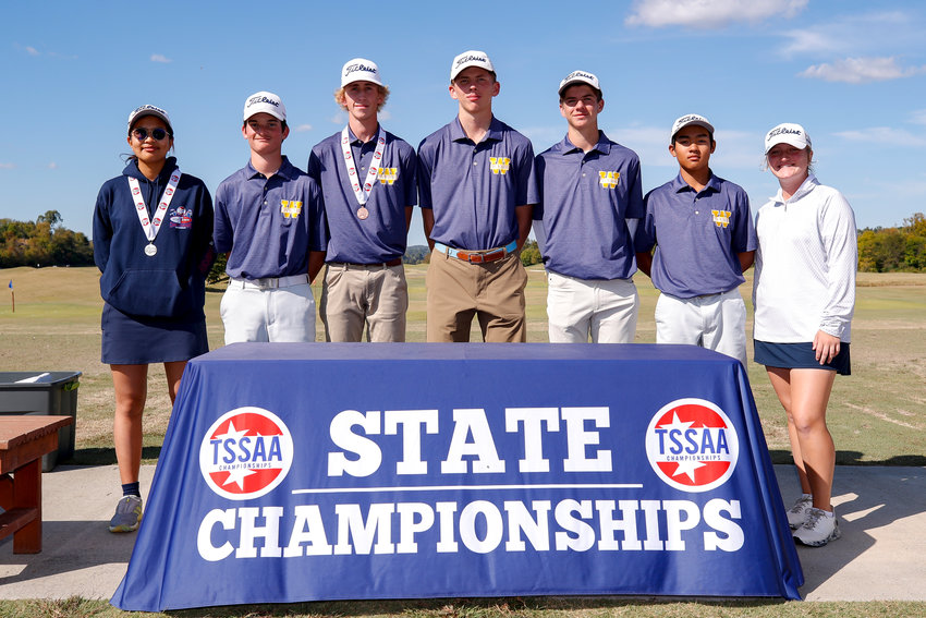 Prep golfers take part in the TSSAA Class A state tournament at Sevierville Golf Club on Tuesday, Oct. 4, 2022, in Sevierville, Tennessee. (Photo by Danny Parker)