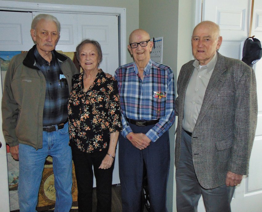 : From left, William  &ldquo;Bill&rdquo; Fann with twin  Wilma Haynes, 79, and  Dorris and Morris Fann, 86