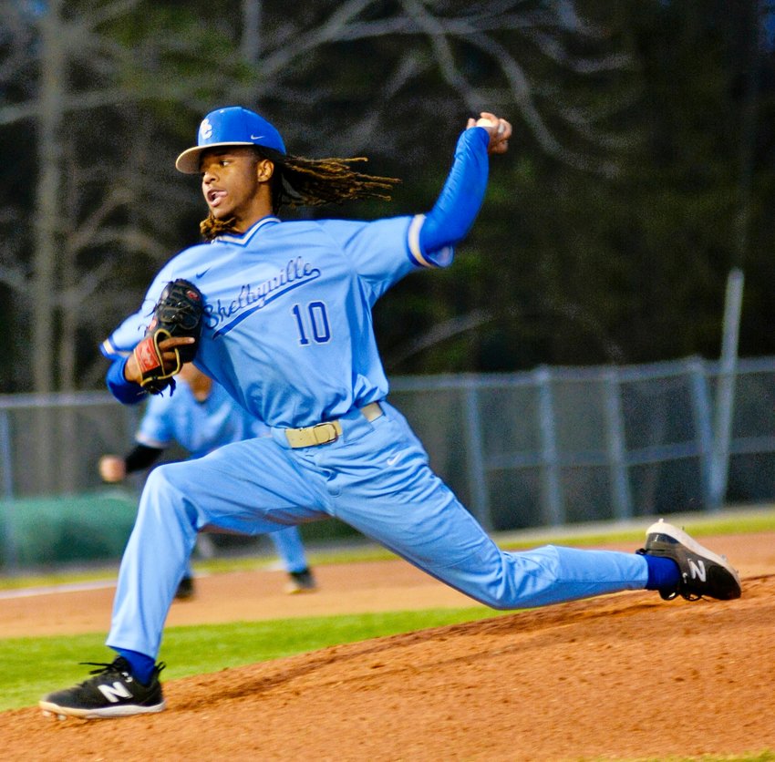Shelbyville Central senior Jaquai Beverly got the win on the mound on Thursday night. He fanned six batters in four innings of work&nbsp;in his first outing of the season.