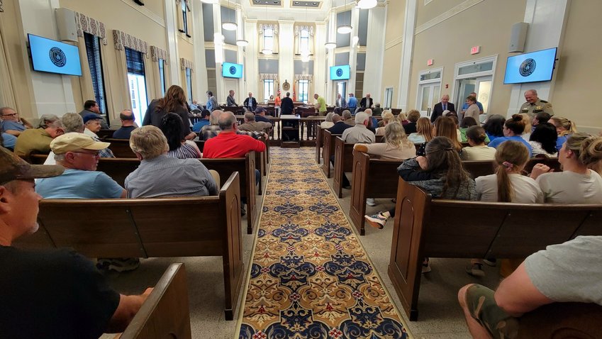 Tuesday night's Board of Commissioners meeting was a packed house at the Bedford County Courthouse.