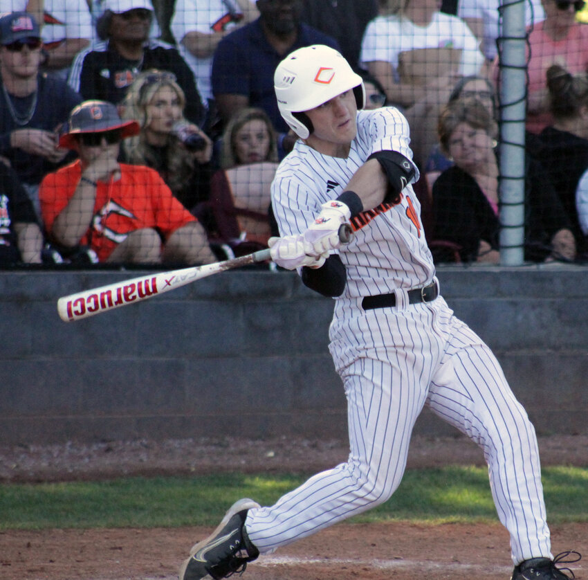 Champion senior Chance Brown went a perfect 4-for-4 at the plate in game one of the doubleheader against Cannon County, and 6-for-8 overall on the night.&nbsp;