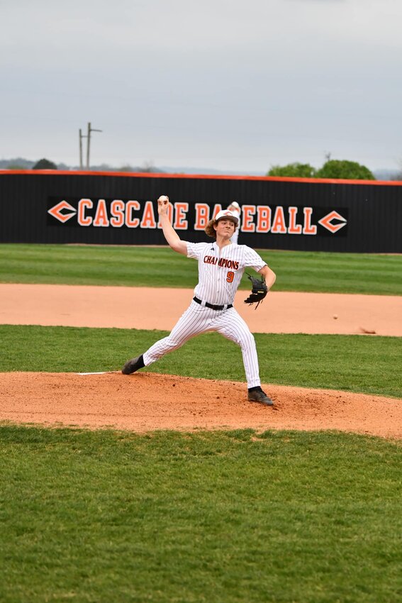 Walker Craig (9) delivered in his second district start of the season, tallying a season-high 12 strikeouts in six innings pitched on Monday.