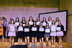 The Cascade Lady Champions' basketball team were recognized on Thursday for their success in the classroom.
