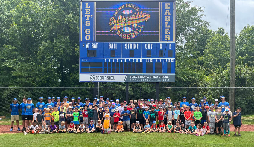 The SCHS youth baseball camp saw at least 120 kids show up this year.