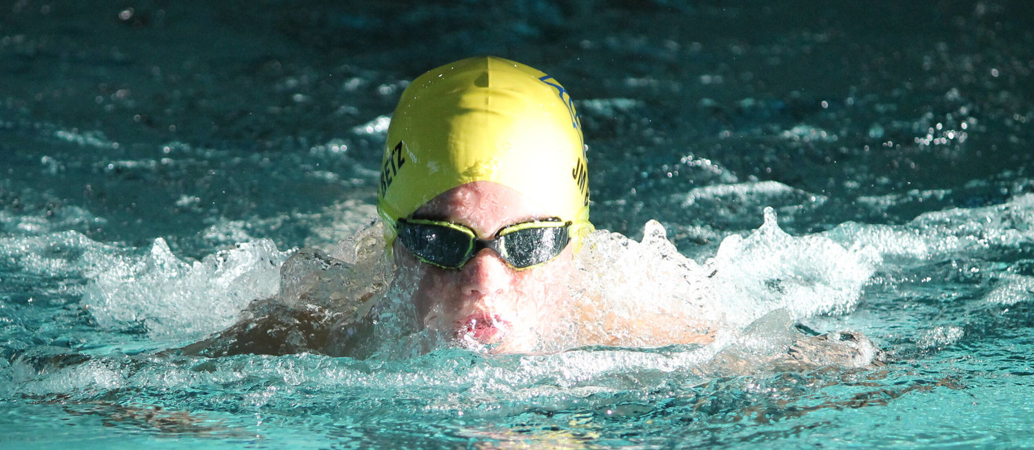Jonathan Betzelberger powers for home in the 11-12 50 Meter Breaststroke.