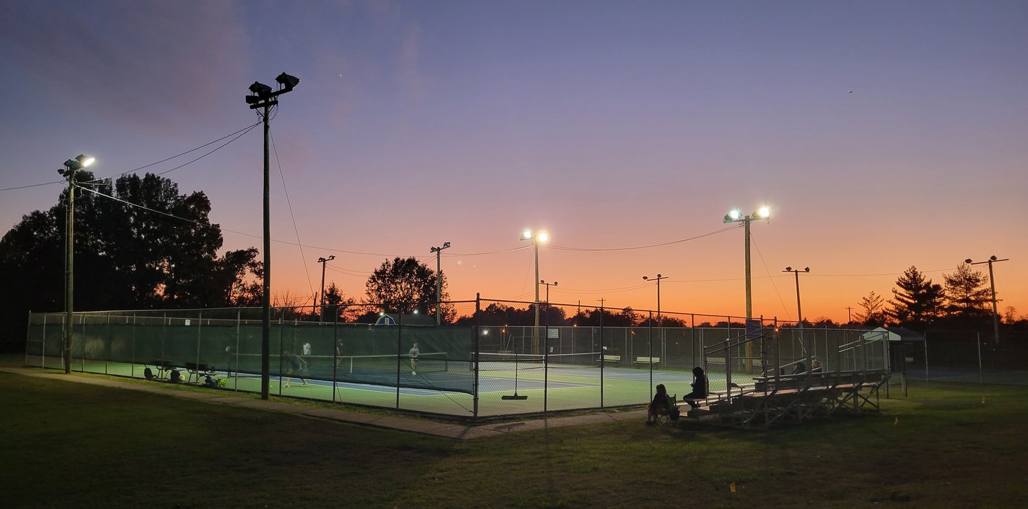 Tennis courts at H.V. Griffin Park.