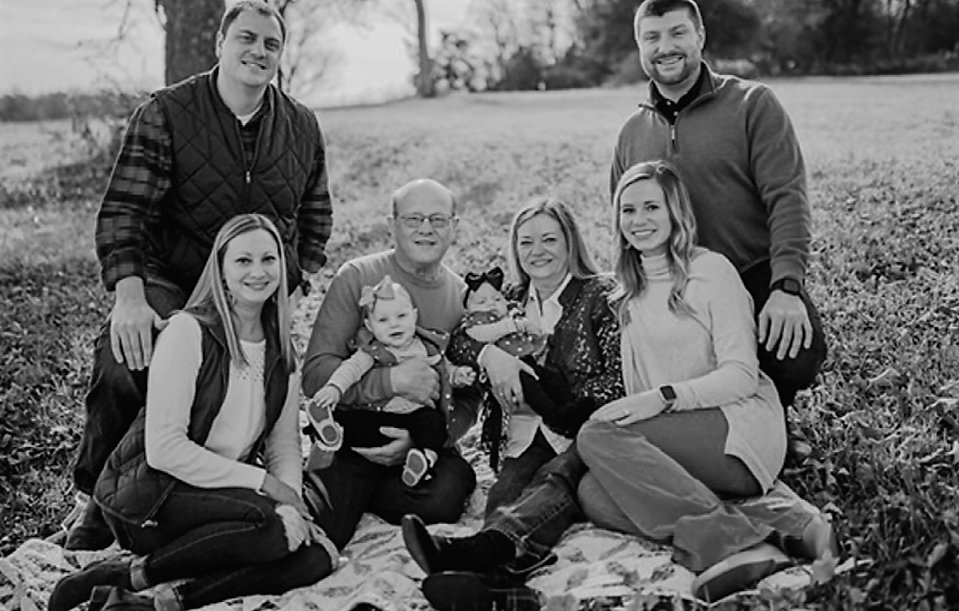Dennis and Andrea Lovvorn, center, spend Sundays at Fair Haven Church and with their family: Hannah Fanning andhusband, Heath; left, Rebekah Joyce and husband, Hunter and their two “amazing” granddaughters, Sophie Fanning,11 months now and Maddie Joyce, 5 months, now. They are proud the family has expressed continuing the book store legacy.