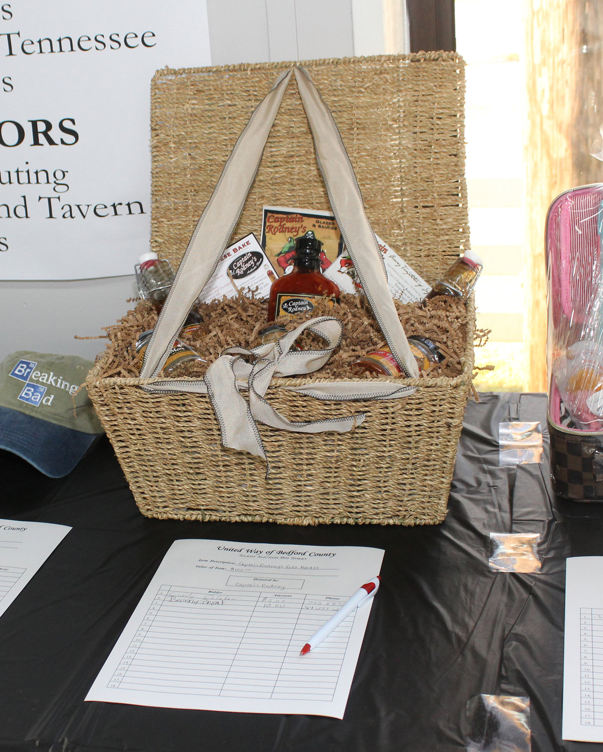A silent auction was held in conjunction with the event.