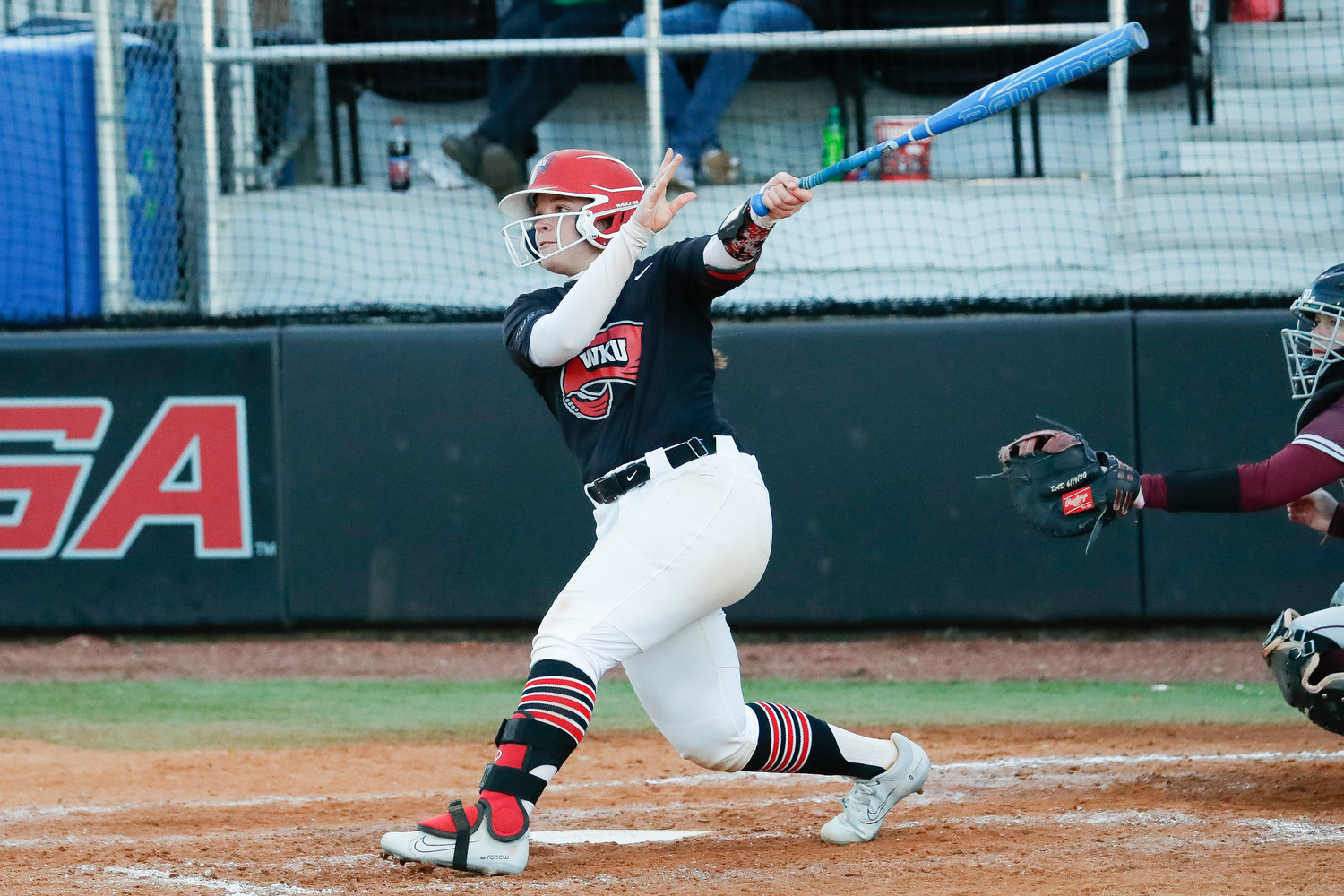 Former Shelbyville Central Golden Eaglette softball standout Taylor Sanders
had a stellar season at Western Kentucky her junior year. She had a .347
batting average and broke a school record with 54 RBIs.