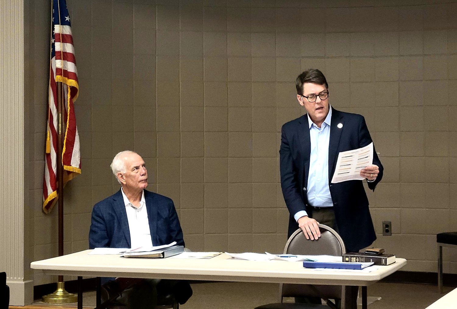 State Rep. Pat Marsh and State Sen. Shane Reeves at a Bedford County Republican Party forum last year.