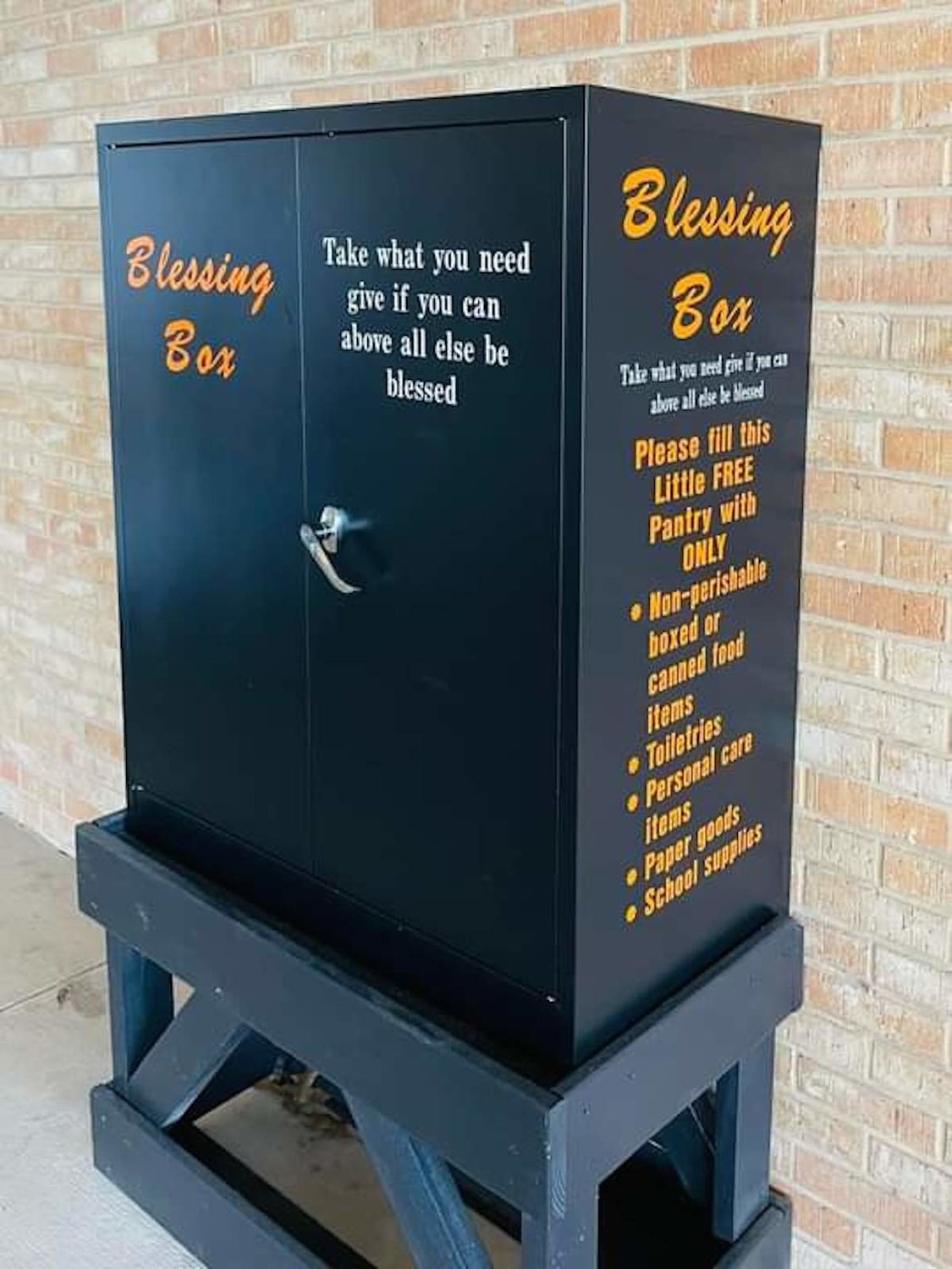 Blessing Boxes are free and available at many locations in Bedford County. This one is at Cascade Middle.