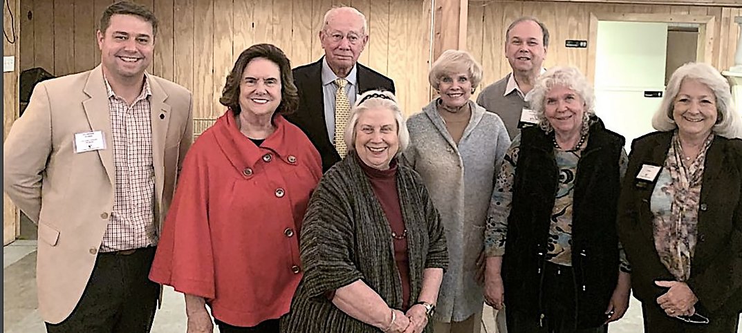 The 2022 board of directors of Tennessee’s Backroads Heritage gathered together at the organization’s Fall
dinner at the Bell Buckle Banquet Hall. From left are guest speaker Erik Brown, Homeplace Manager for Jack Daniel’s
Distillery, Carol Duke, Walt Chism, executive director Dianne Murray, board president Barbara Blanton, Mark McGee,
Blossom Merryman and Kay Howard.