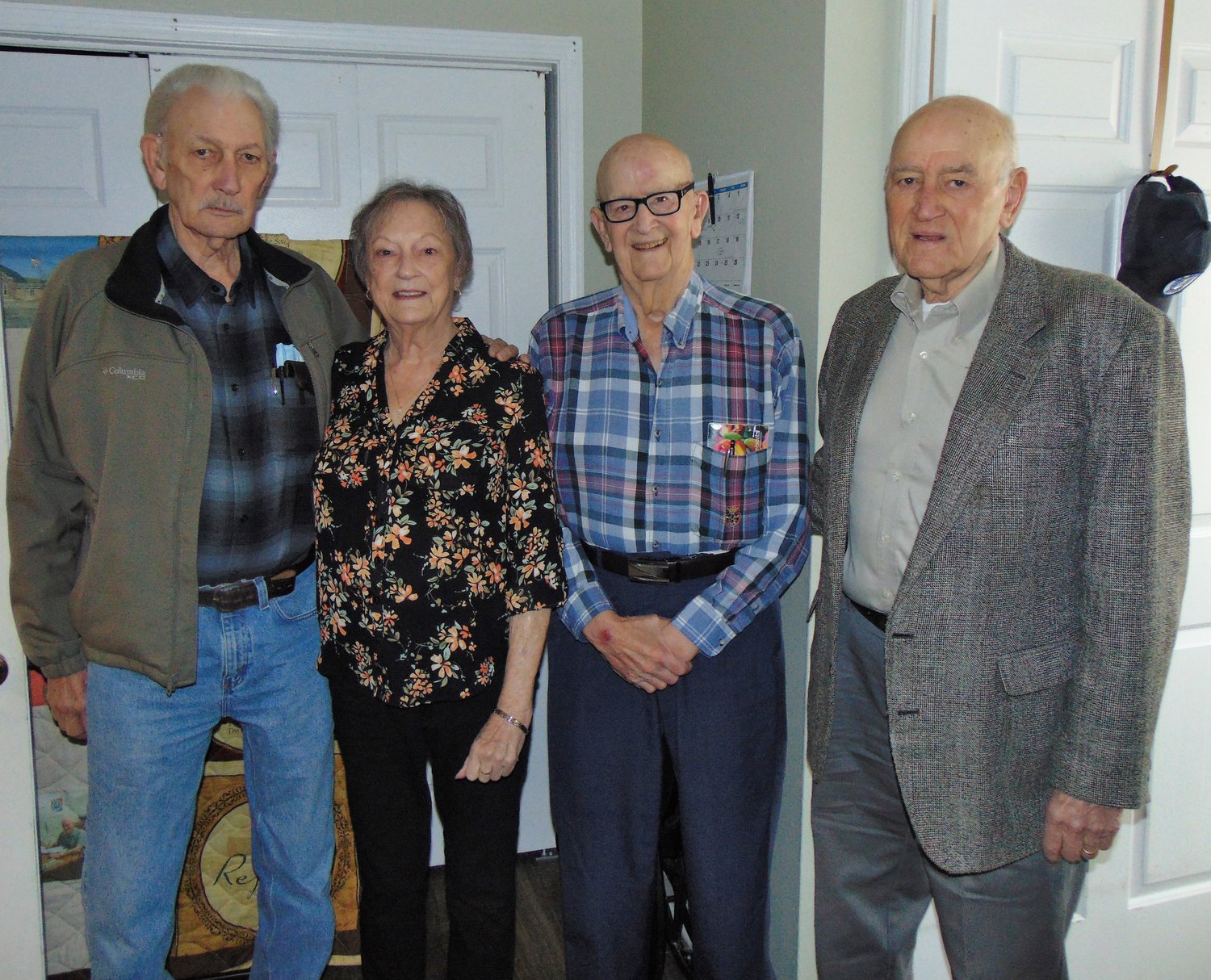 : From left, William
“Bill” Fann with twin
Wilma Haynes, 79, and
Dorris and Morris Fann, 86
