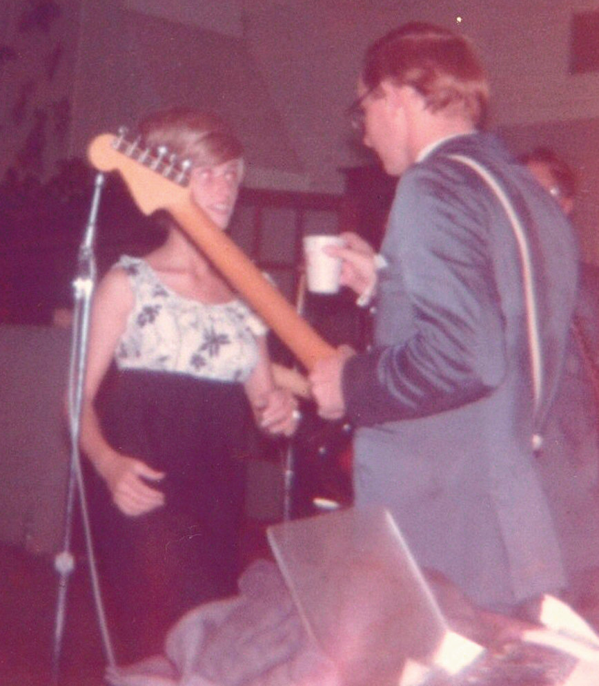 Betty McKamey, left, and Charles Carney of the Playboys at a Celebration Ball.