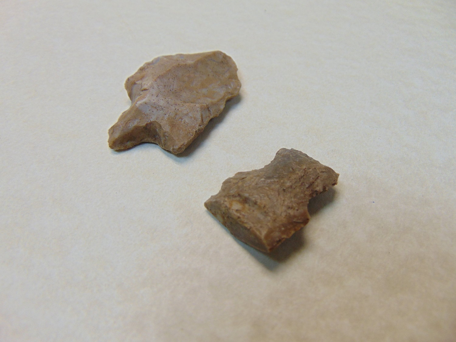 Remnants of flint arrowheads were found in the Flat Creek area.