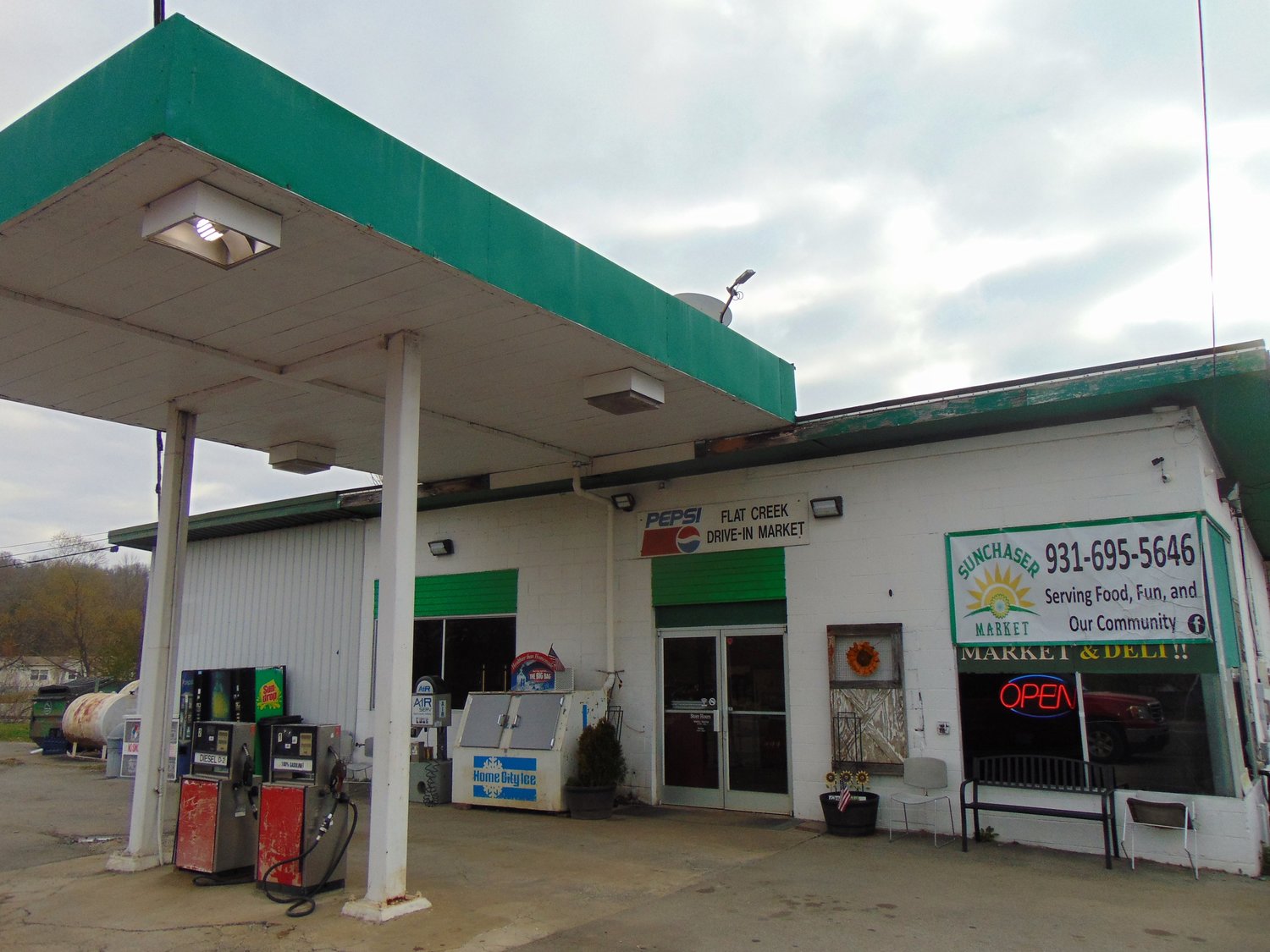 The market is one of the few places around with 100 percent gasoline.