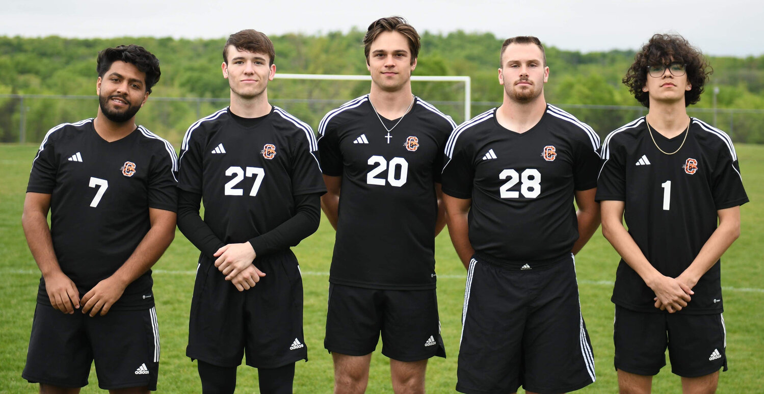 Seniors pictured from left-right: Sam Alkhanshli, Blake Olive, Taylor Dowell, Cole West, Cooper Wood.