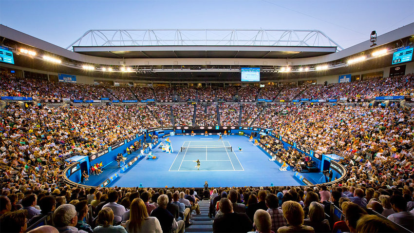 Opened in 1988, the Rod Laver Arena in Melbourne, Australia was the first major tennis facility to have a retractable roof. The new tennis center helped catapult the Australian Open to premier status.