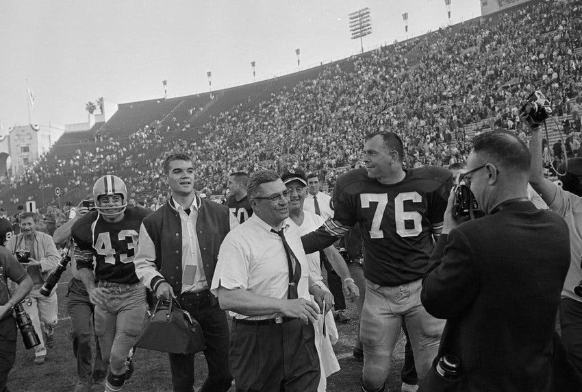 Vince Lombardi after his team, Green Bay Packers, defeated the Kansas City Chiefs 35-10 in Super Bowl I (January 15, 1967).