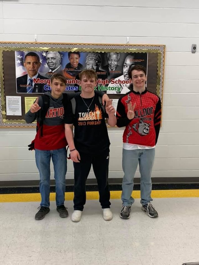 El Dorado Springs&rsquo; state tournament qualifiers from left to right: Josh Haberle, Trey Graves and James King.