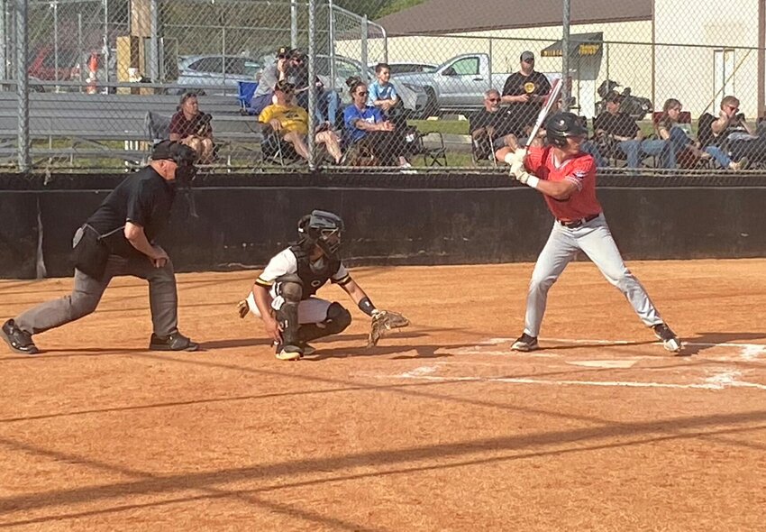 Wyatt Downs bats for the Tigers at Diamond last Thursday. The Tigers defeated the Wildcats, 7-1.