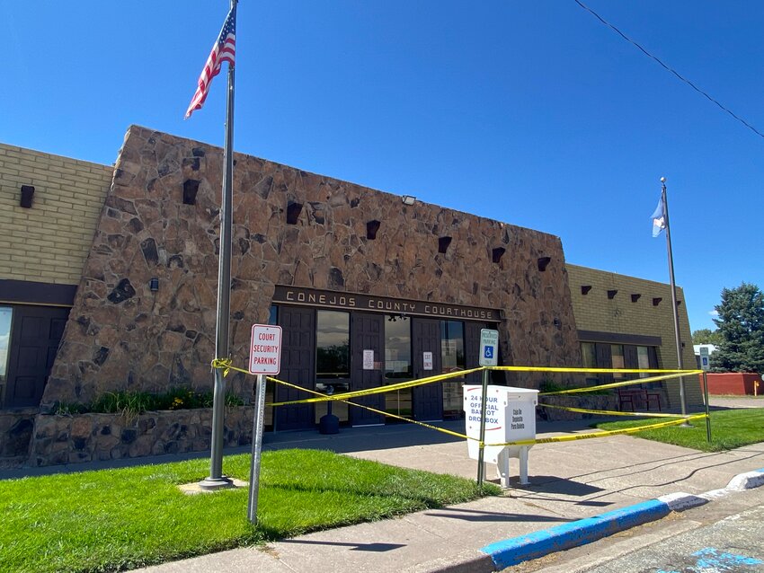 The Conejos County Courthouse remains closed until further notice due to a fire on Aug. 29.  