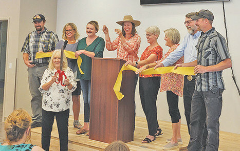 Photo by Lyndsie Ferrell
Rio Grande Hospital CEO Arlene Harms cuts the ribbon at the ceremony for the grand opening of the hospital’s Wellness Center on Saturday, June 22.