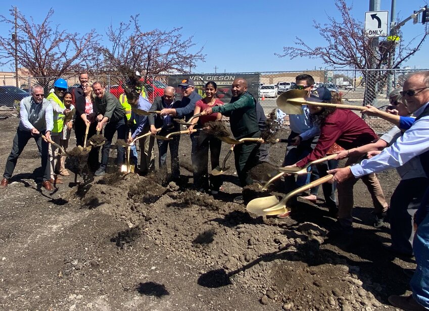 On April 10, about 75 people attended a groundbreaking for a new SpringHill Suites hotel in downtown Alamosa.