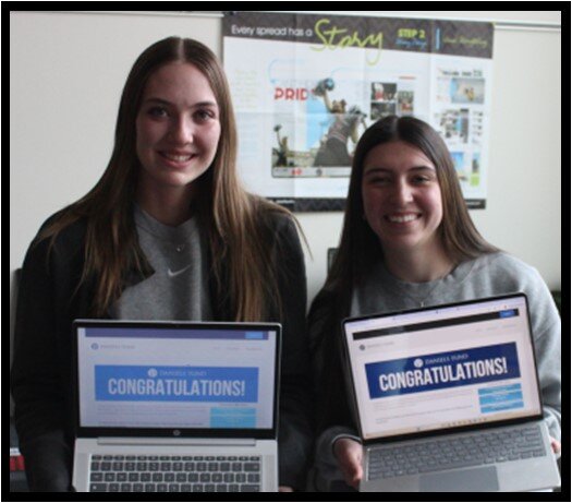 Haylee Freel (left) and Jamie Damewood, (right), members of Sangre de Cristo High School class of 2025, were named honored recipients of the prestigious Daniels Scholarship. 