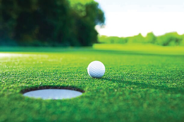 Golf ball on the lawn