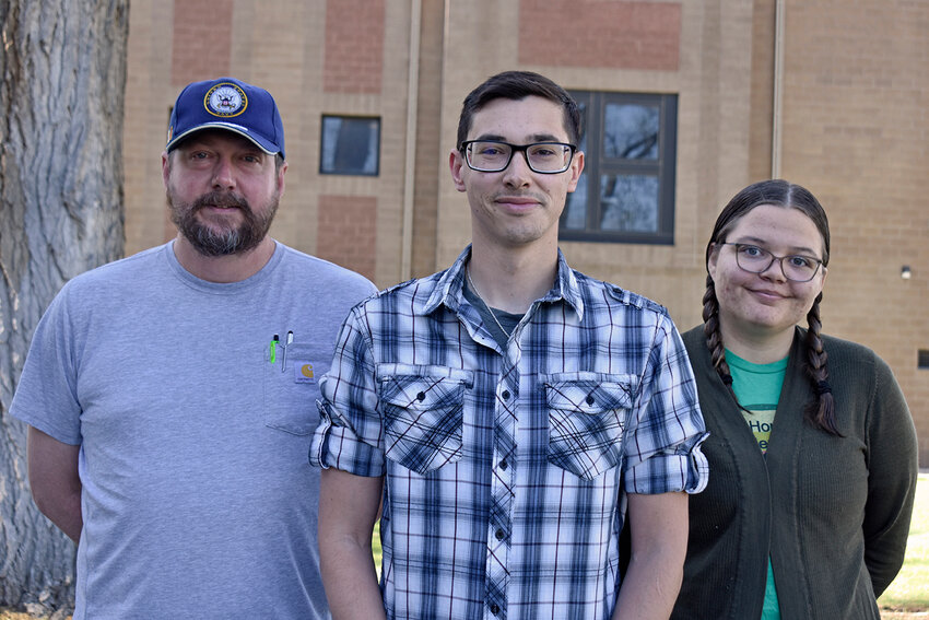 At Adams State, Military Friendly is more than a designation. Pictured, Edwin Kroschel, far left, and Ivy Evanson, far right, appreciate the support from Adams State Veterans/Military Affairs Coordinator Kenai Douglas, center. 