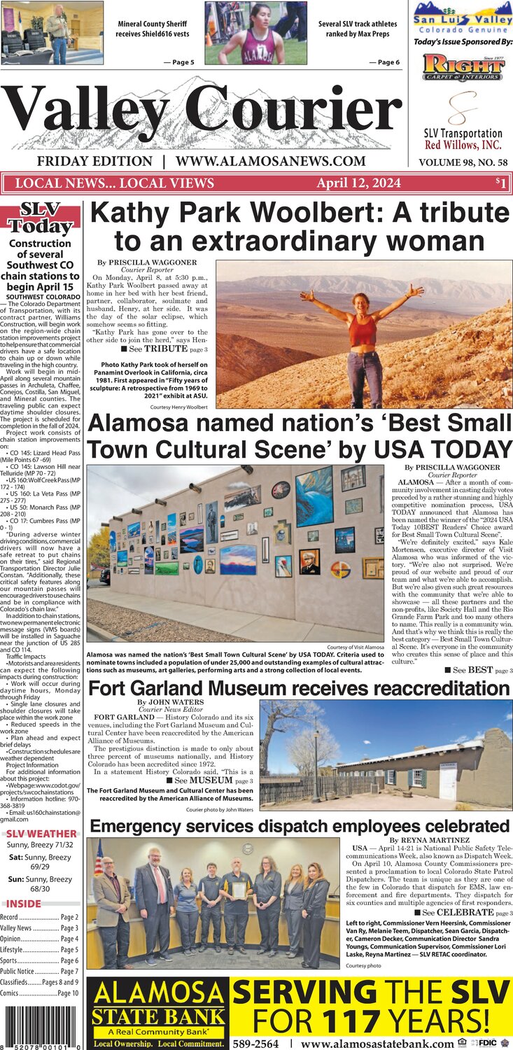 Valley Courier Friday, April 12, 2024 The Alamosa News