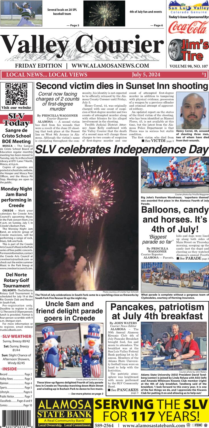 Valley Courier Friday, July 5, 2024 The Alamosa News