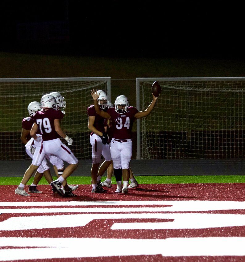 Senior running back Adian Williams (No. 34) will look to repeat his three TD performance from Week 7 against Tri-County Conference foe Southern Boone Friday at 7 p.m., at the SOTO Athletic Complex.