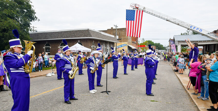 Chamois Day was a big hit on Saturday for the 23rd annual event. Members of the Marching Pirate Band perform the National Anthem to kick off the parade in their brand-new uniforms.