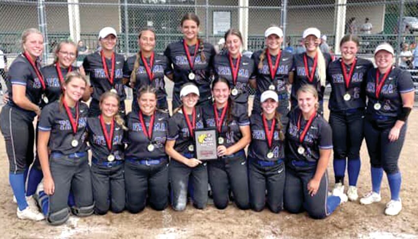 Fatima won the Jefferson City tournament four the second straight year, going 4-0 and outscoring opponents 27-12 last weekend. Team members are, from left to right, front row, Faith Jaegers, Kaitlyn Plassmeyer, Avery Brandt, Hannah Heisler, Taylor Baumhoer, Emerson Williams, and Ella Massman; and in the back row Kristen Robertson, Mindy Buscher, Elise Dickneite, Lilly Cunningham, Mia Kliethermes, Eva Wildhaber, Madelyn Backes, Kinzey Woody, Sydney Scheppers, and Megan Gabelsberger.