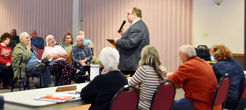 Belle aldermen allowed city attorney Todd T. Smith with Lauber Municipal Law to address 50 attendants at the Feb. 12 meeting about public participation requirements in Open Meetings Law. Smith advised the public that they could observe &ldquo;quietly and largely silently.&rdquo;