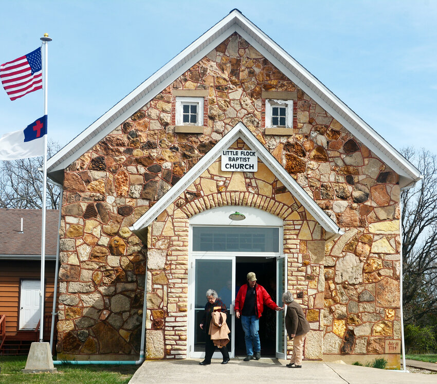 Little Flock Baptist Church, located about 4 miles north of Vienna, will celebrate its 140th anniversary with a homecoming celebration on Sunday, April 21. The church hosts traditional worship services every Sunday morning. The cornerstone of the rock church building marks its dedication in July 1934.