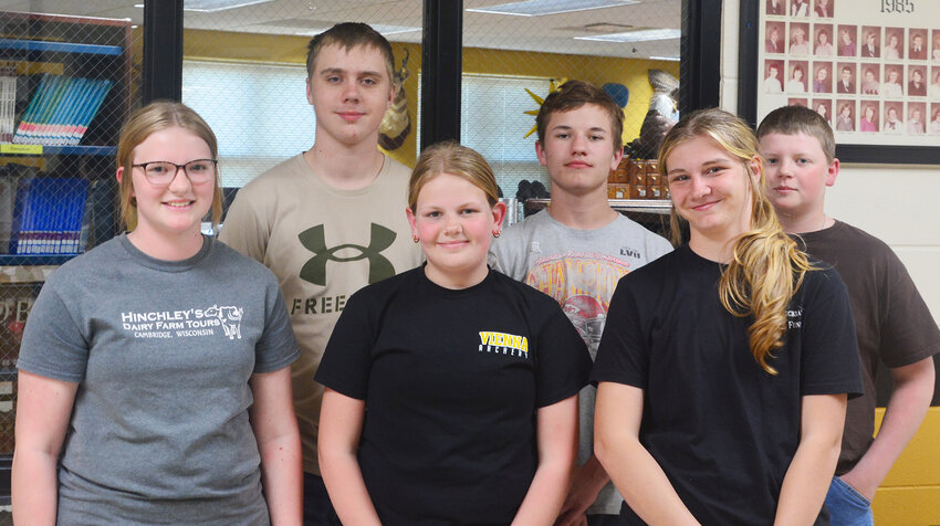 Vienna Archery club members Katie Kloeppel, Gage Curtis, Grace Veasman, Evan Simmons, Alexis Curtis and Ethan Kloeppel participated in the state tournament in Branson last month.