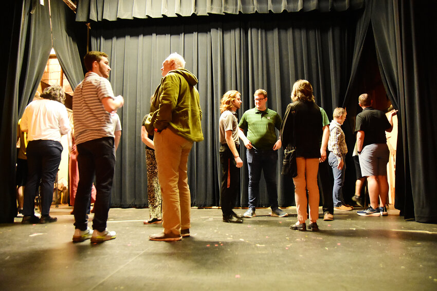 Missouri S&T engineering students and community members had a chance to tour the historic Showboat Theatre on April 17 following their presentations at Scenic Regional Library in Hermann.