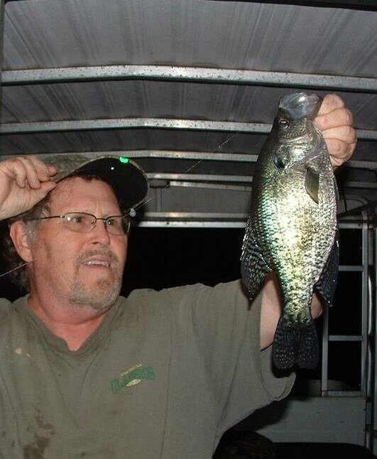 It is getting late, but finally, a crappie to be proud of.