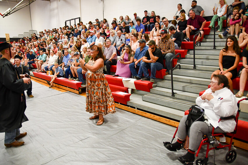 Amy Kiso, a Maries R-2 School Board member and community grant writer died in her sleep June 19 after living her life to the fullest. Kiso (in wheelchair) attended the Maries County R-2 graduation ceremony on May 12.