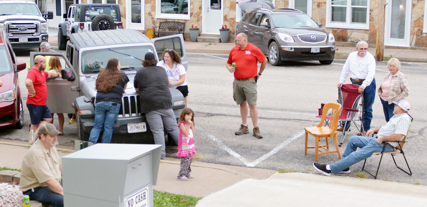 People began to gather on the Maries County courthouse lawn shortly after polls closed at 7 p.m. on Aug. 6 to hear live results from the primary elections. Throughout the night, many gathered under the commission room window to listen closely to each precinct. After the county clerk’s office read the last precinct, supporters of Republican sheriff nominee Mark Morgan circled around in celebration.